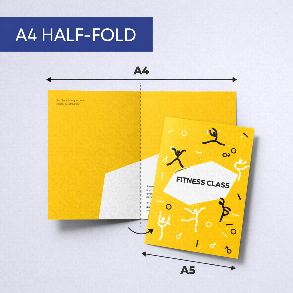 2 fold brochure printing Dubai UAE - folded marketing leaflets