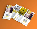 Tri-fold brochure printing Dubai - A4 to DL trifold leaflets UAE