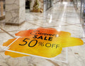 Floor sticker printing Dubai - non-slip floor decals retail store UAE