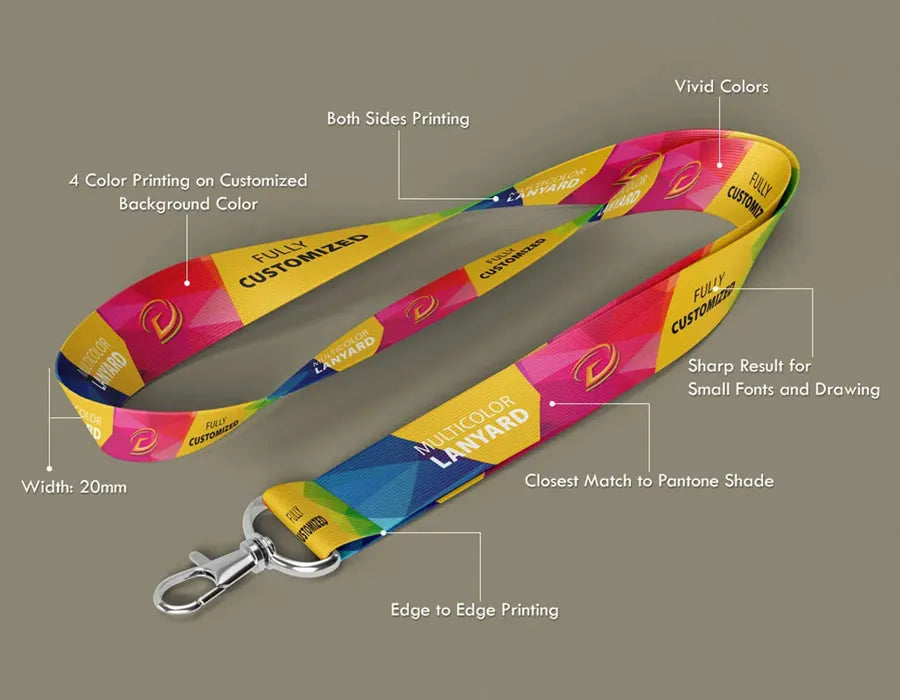 Custom printed lanyard Dubai - branded corporate lanyards UAE