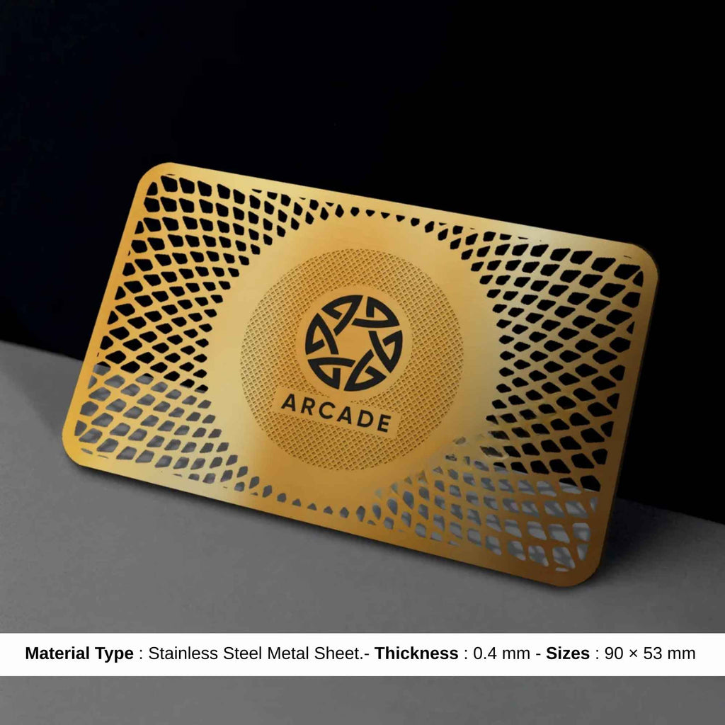 Steel metal business card printing Dubai UAE - premium metal cards