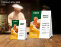 Table tent card printing Dubai - portrait menu display cards UAE