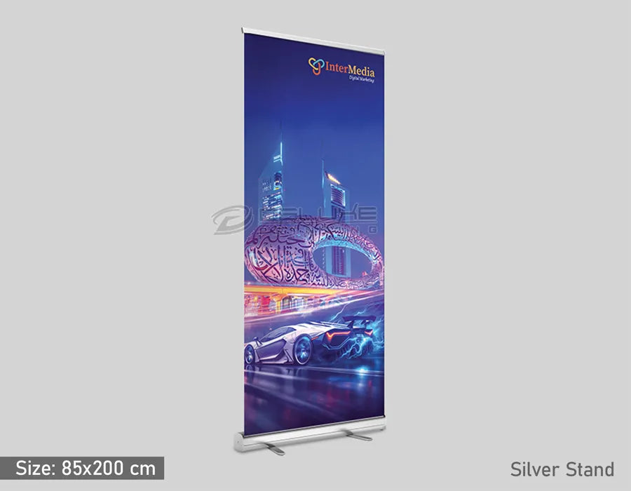 Pull-up banner printing Dubai 85x200cm - exhibition banner stand UAE