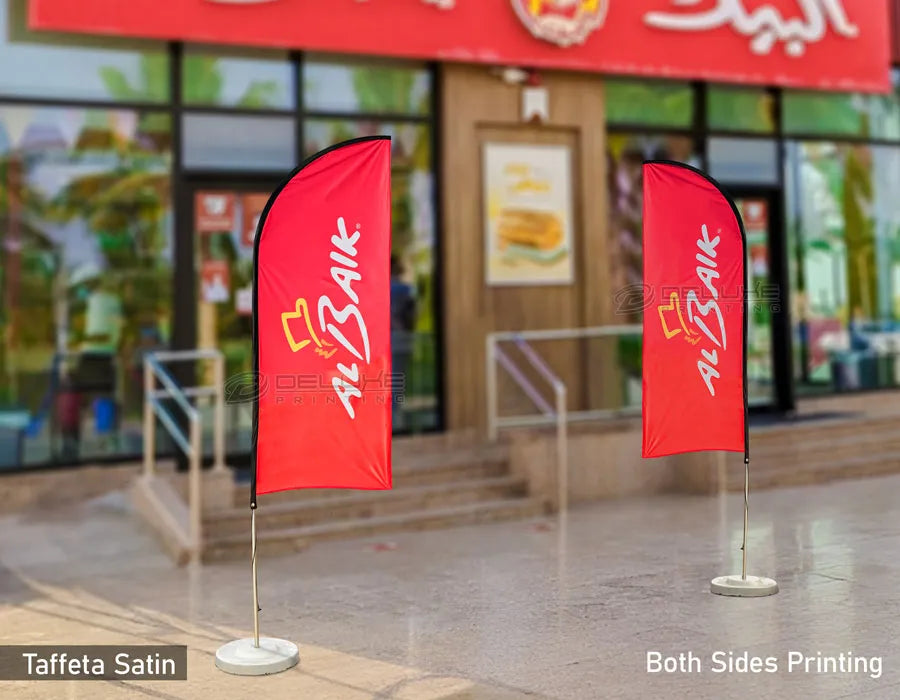 Feather flag printing Dubai UAE - teardrop flags promotional outdoor