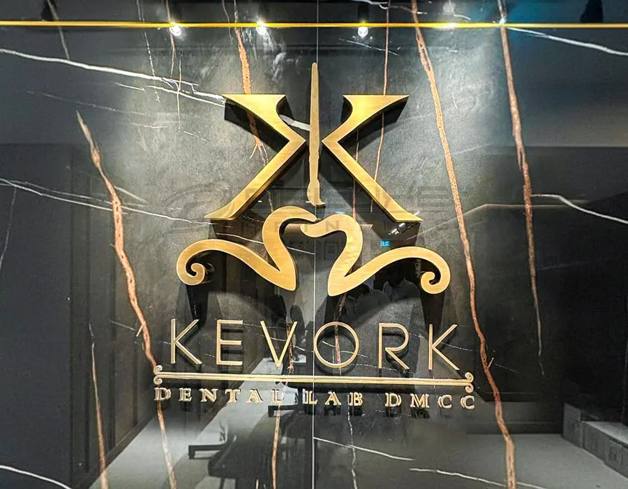Stainless steel gold plated 3D signage Dubai UAE - premium letters
