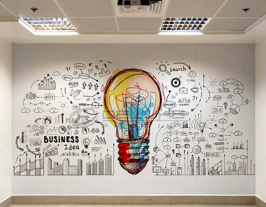 Wall sticker printing Dubai - office interior branding vinyl UAE